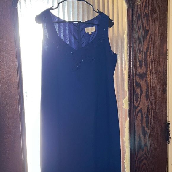 Special Occasion Long Dark Royal Blue Dress - Picture 2 of 5